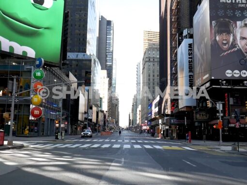 Empty Streets: Times Square, NYC COVID Lockdown